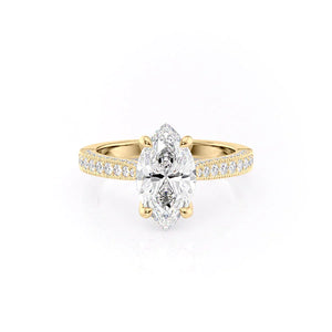 The Catherine Set With A 2.5 Carat Marquise Moissanite