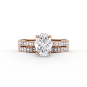 The Catherine Set With A 3 Carat Oval Lab Diamond