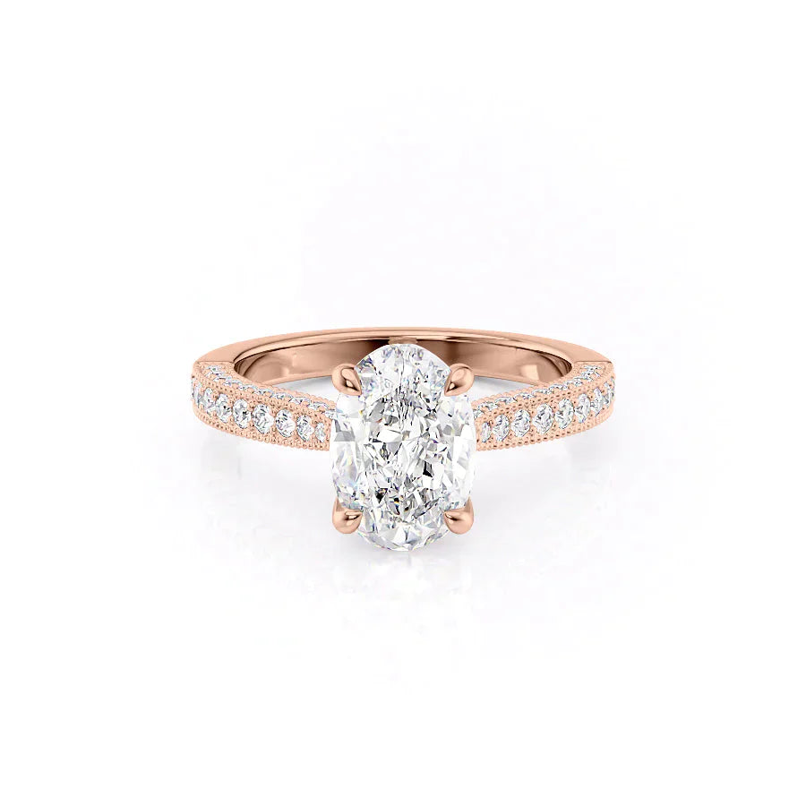 The Catherine Set With A 2 Carat Oval Lab Diamond