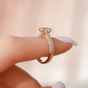 The Catherine Set With A 1 Carat Oval Lab Diamond