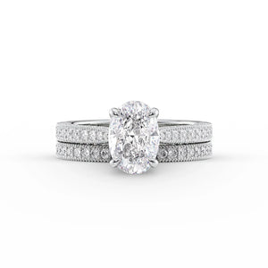The Catherine Set With A 2 Carat Oval Moissanite