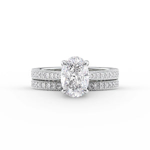 The Catherine Set With A 1 Carat Oval Moissanite