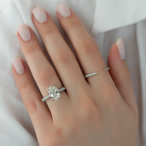 The Catherine Set With A 1 Carat Oval Moissanite