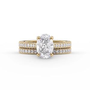 The Catherine Set With A 3 Carat Oval Lab Diamond