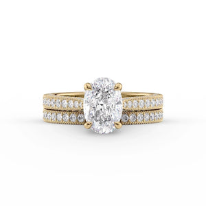 The Catherine Set With A 1 Carat Oval Lab Diamond