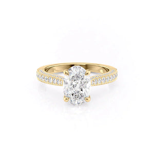 The Catherine Set With A 2 Carat Oval Moissanite