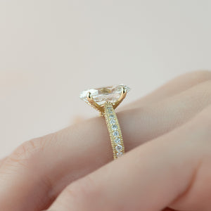 The Catherine Set With A 3 Carat Oval Lab Diamond