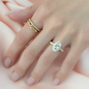 The Catherine Set With A 3 Carat Oval Lab Diamond