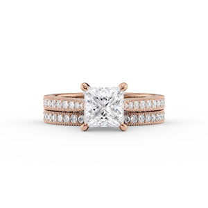 The Catherine Set With A 5 Carat Princess Moissanite