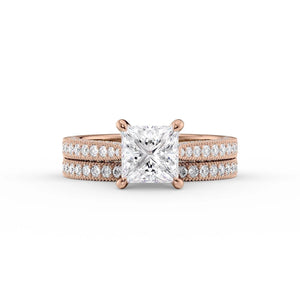 The Catherine Set With A 3 Carat Princess Lab Diamond