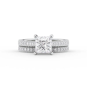 The Catherine Set With A 5 Carat Princess Moissanite