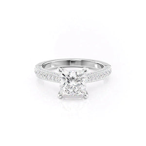 The Catherine Set With A 4 Carat Princess Moissanite