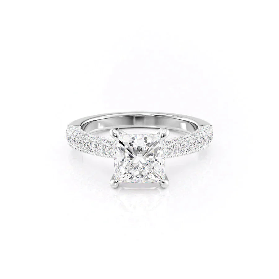 The Catherine Set With A 2.5 Carat Princess Moissanite