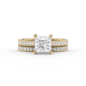 The Catherine Set With A 3.5 Carat Princess Moissanite
