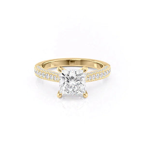 The Catherine Set With A 1.5 Carat Princess Lab Diamond