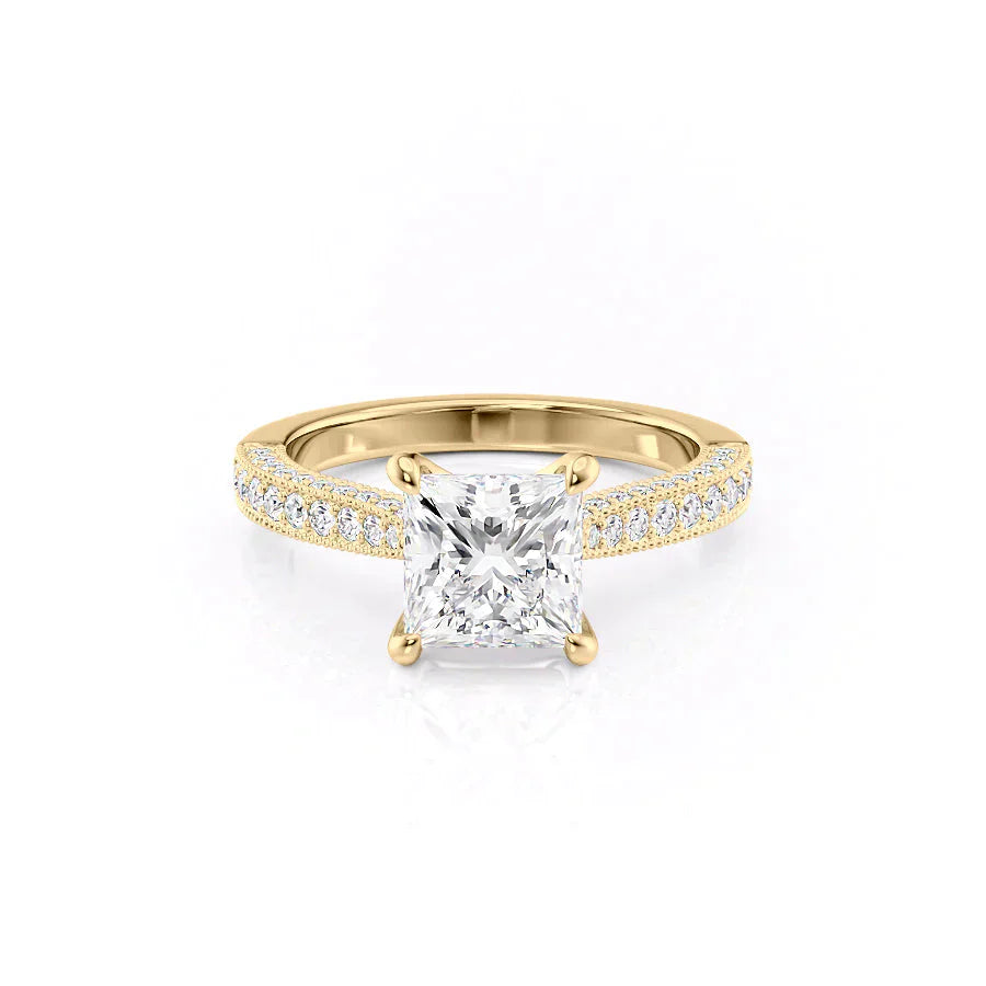 The Catherine Set With A 1.5 Carat Princess Lab Diamond