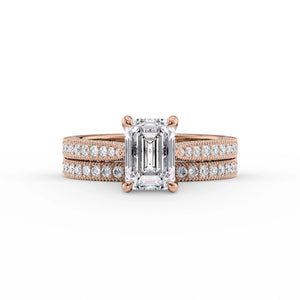 The Catherine Set With A Emerald Lab Diamond