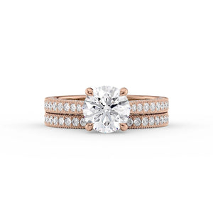 The Catherine Set With A 2 Carat Round Moissanite