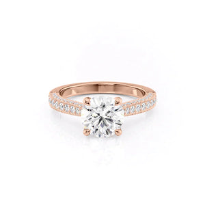 The Catherine Set With A 3 Carat Round Moissanite