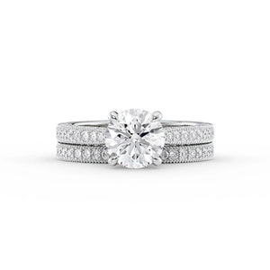 The Catherine Set With A 1 Carat Round Moissanite