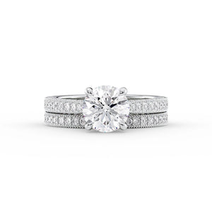 The Catherine Set With A Round Moissanite