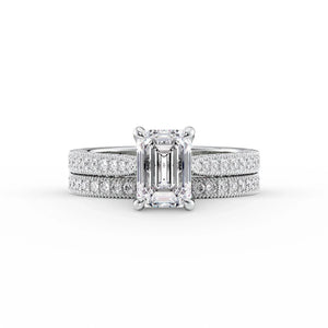 The Catherine Set With A 2.5 Carat Emerald Lab Diamond