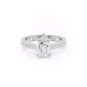 The Catherine Set With A 2 Carat Pear Moissanite