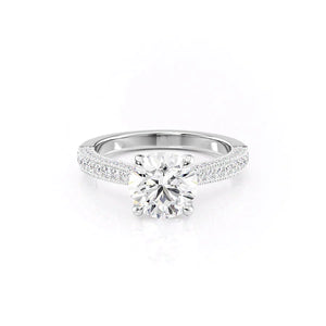 The Catherine Set With A 3 Carat Round Lab Diamond