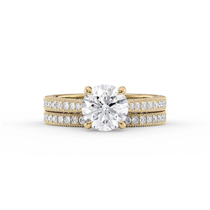 The Catherine Set With A 1.5 Carat Round Lab Diamond