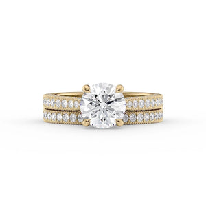 The Catherine Set With A 1 Carat Round Moissanite