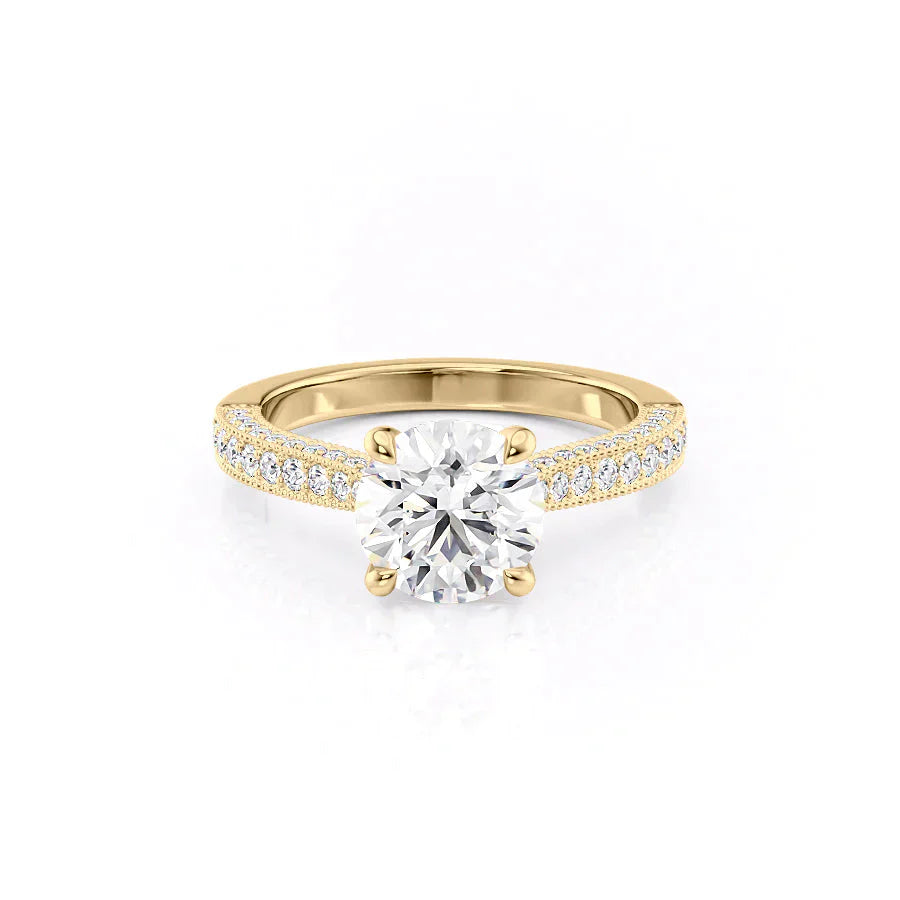 The Catherine Set With A 2.5 Carat Round Lab Diamond