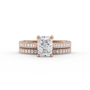 The Catherine Set With A 2.5 Carat Radiant Lab Diamond