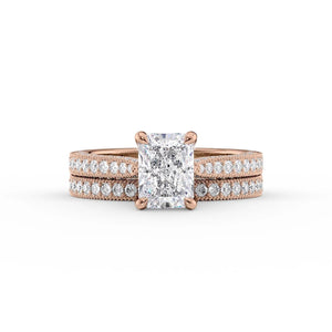The Catherine Set With A 2.5 Carat Radiant Lab Diamond