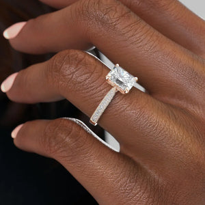 The Catherine Set With A 2 Carat Radiant Moissanite