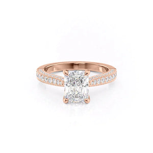 The Catherine Set With A 4 Carat Radiant Moissanite