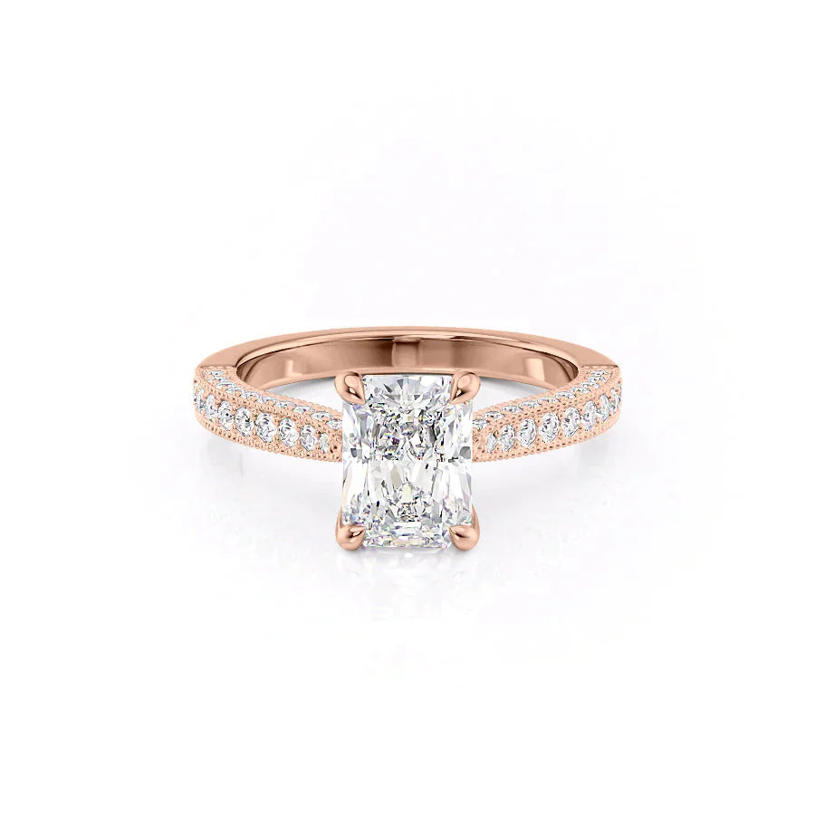 The Catherine Set With A 1.5 Carat Radiant Lab Diamond