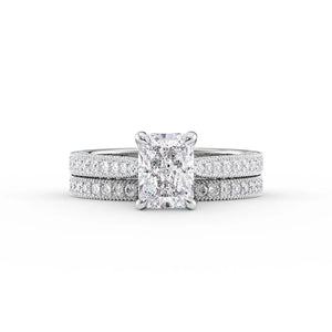 The Catherine Set With A 3 Carat Radiant Moissanite