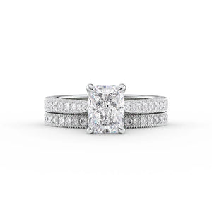 The Catherine Set With A 4.5 Carat Radiant Moissanite