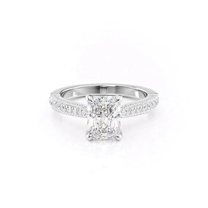 The Catherine Set With A 3 Carat Radiant Lab Diamond