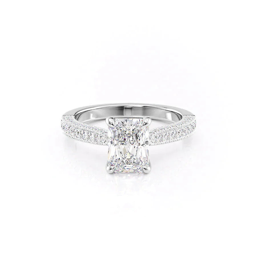 The Catherine Set With A 1 Carat Radiant Lab Diamond