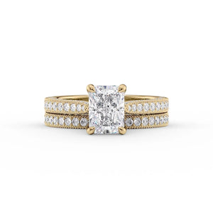 The Catherine Set With A 3 Carat Radiant Moissanite
