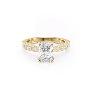 The Catherine Set With A 2.5 Carat Radiant Lab Diamond