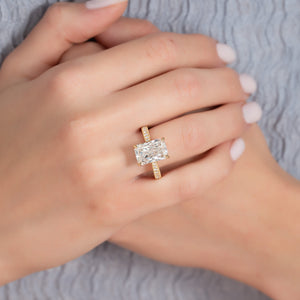 The Catherine Set With A 3 Carat Radiant Lab Diamond