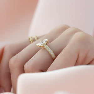 The Catherine Set With A 3 Carat Radiant Lab Diamond