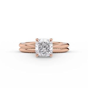 The Claire Set With A 3 Carat Cushion Lab Diamond