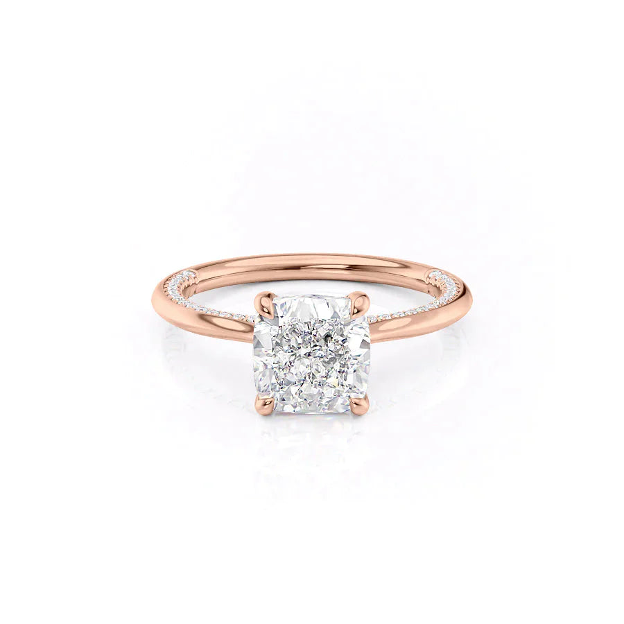 The Claire Set With A 1.5 Carat Cushion Moissanite