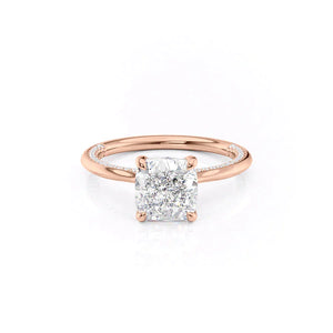 The Claire Set With A 2.5 Carat Cushion Moissanite