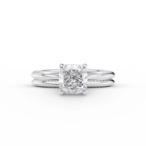 The Claire Set With A 1.5 Carat Cushion Moissanite