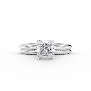 The Claire Set With A 1 Carat Cushion Lab Diamond