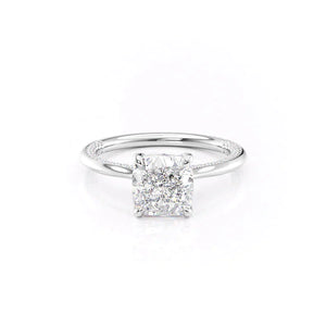 The Claire Set With A 4.5 Carat Cushion Moissanite